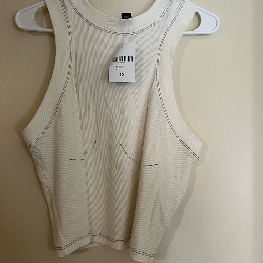 Forever 21 white Ribbed Crop Top